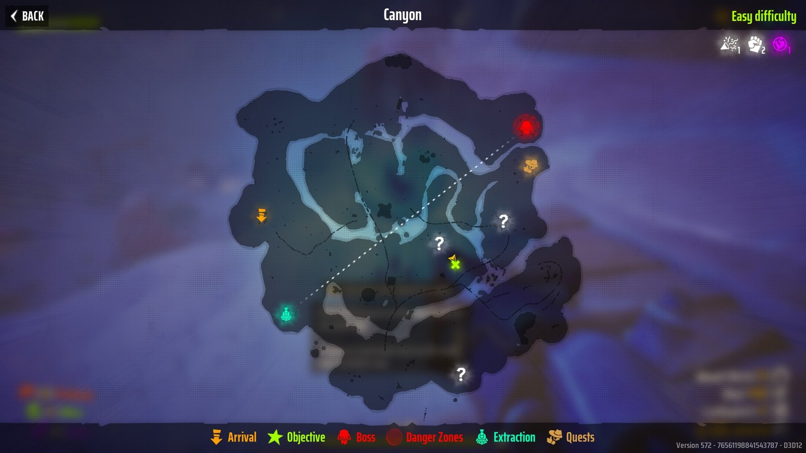 The map marking the first Grave in the Canyon