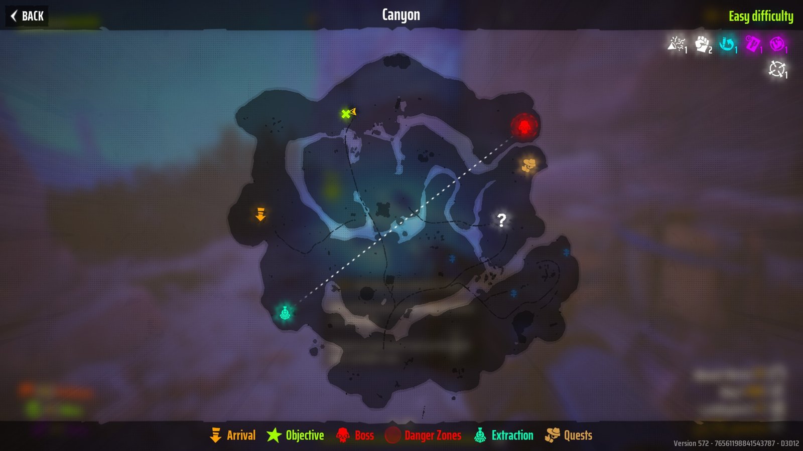 The Canyon map with the 4th Grave marked
