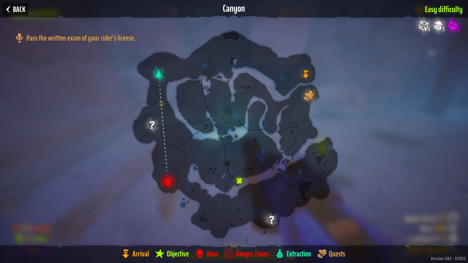 The Canyon map marking Grave 8 In Far Far West
