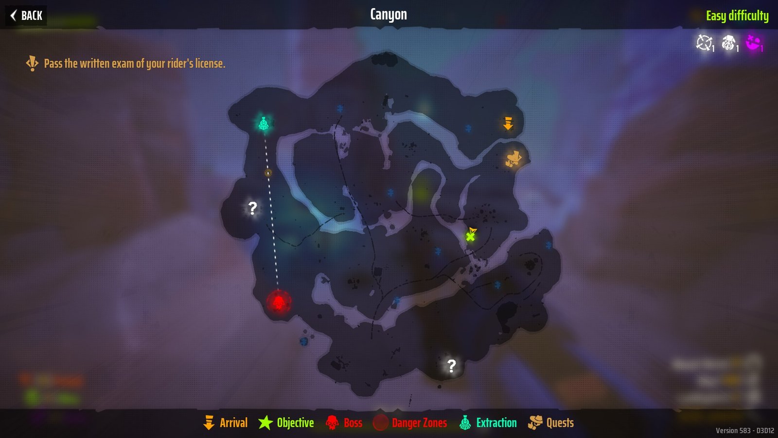 The Canyon map with the 9th grave marked in Far Far West