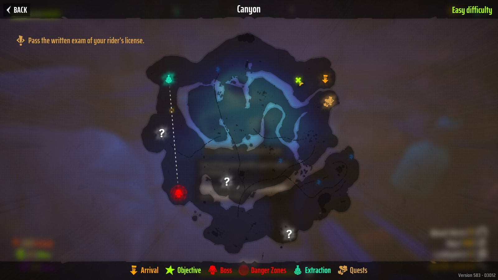 The Canyon map marked with Grave 5