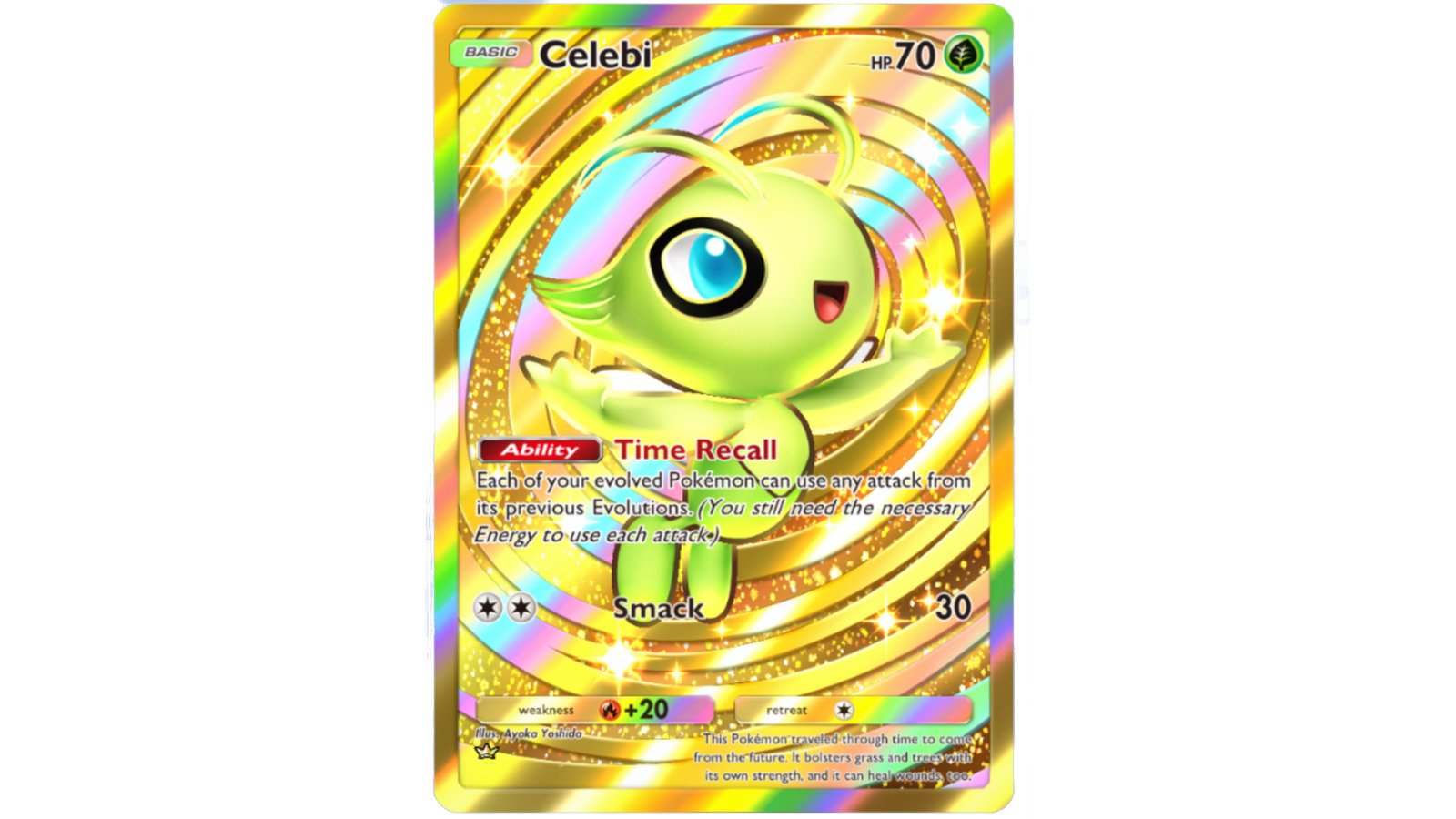 Pokemon TCG Pocket Pulsing Aura Crown Rare Celebi card
