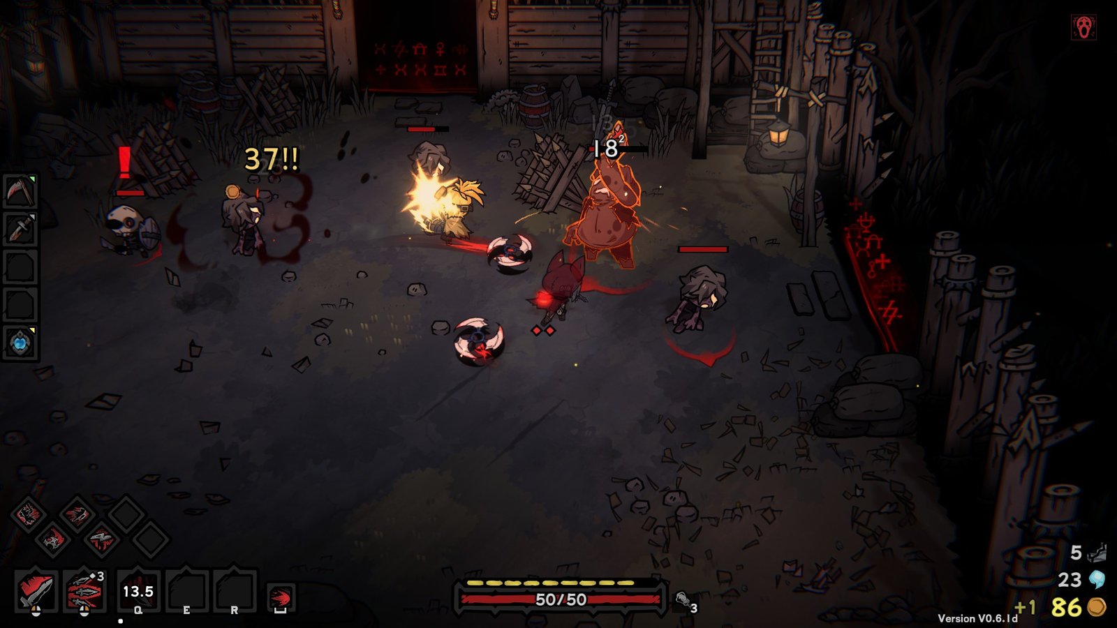 Combat against multiple bugged enemies in Cinderia