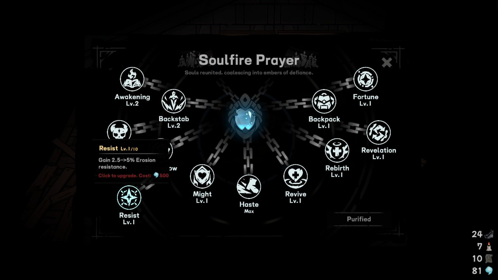 The Resist Blessing in Cinderia