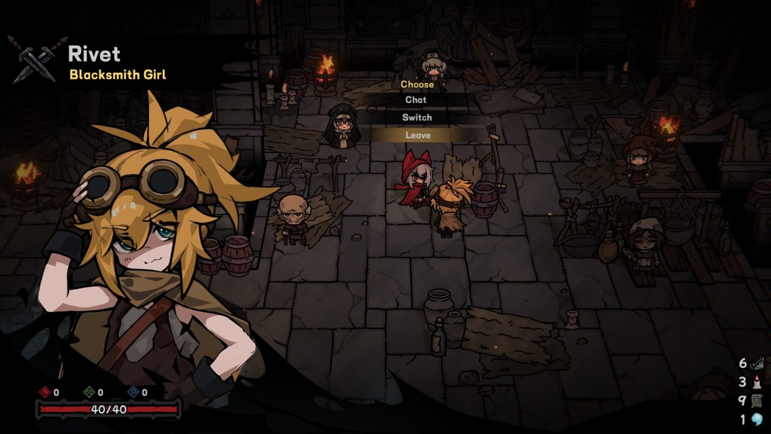 Rivet's character select in Cinderia