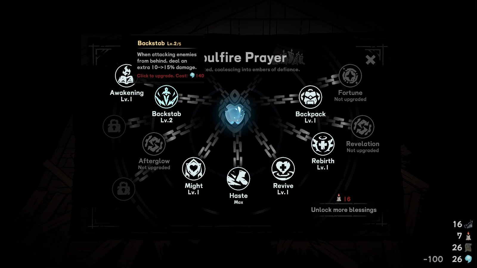 The Backstab Blessing in Cinderia