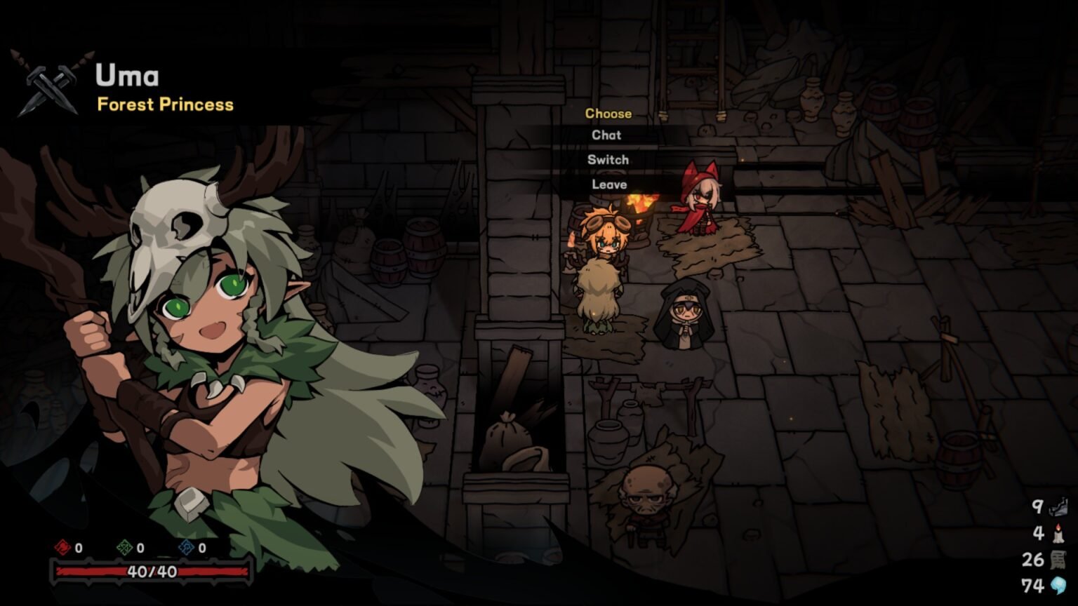 Cinderia Uma's Character Select