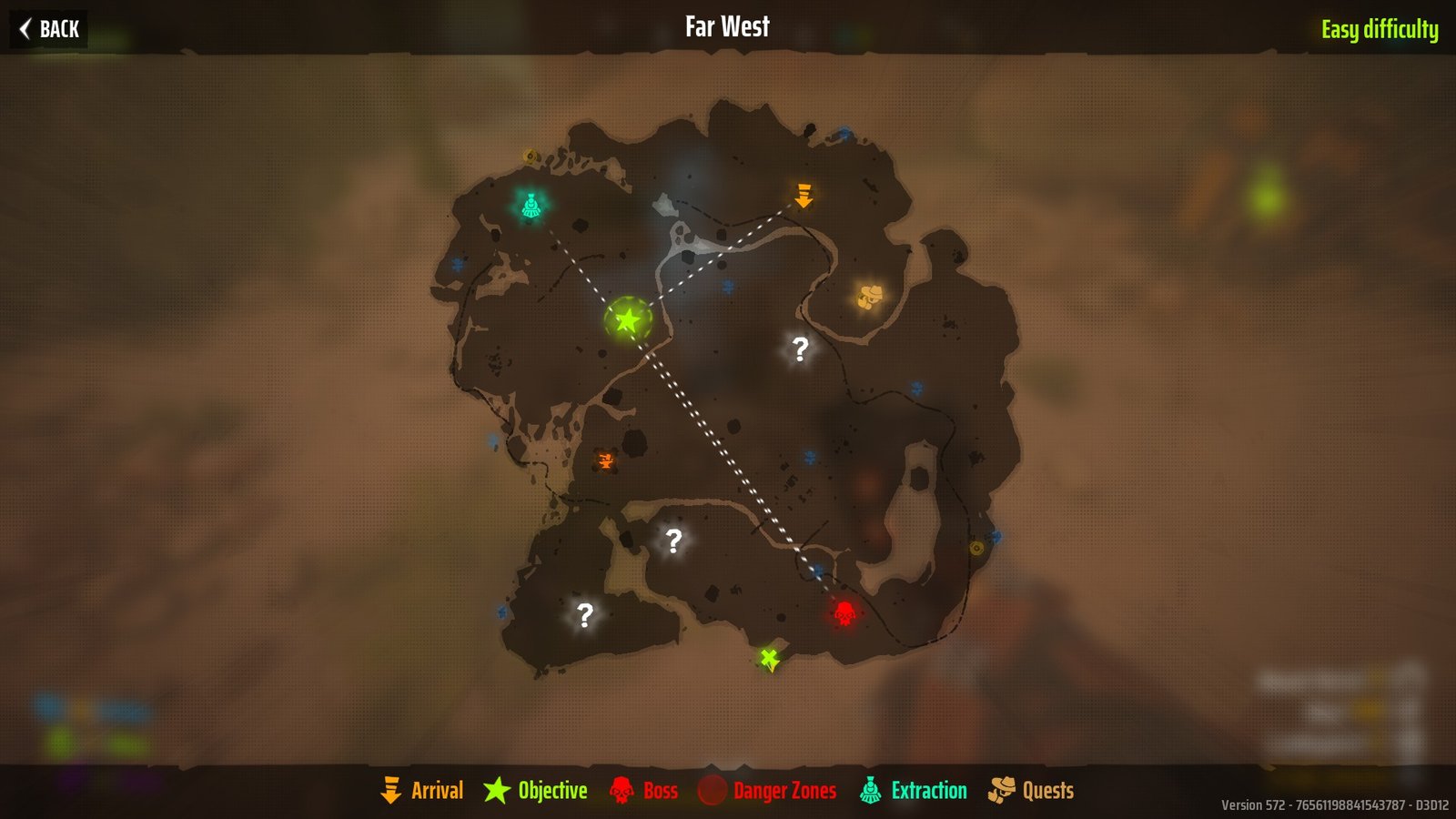 The Far West map in Far Far West marking Grave 6