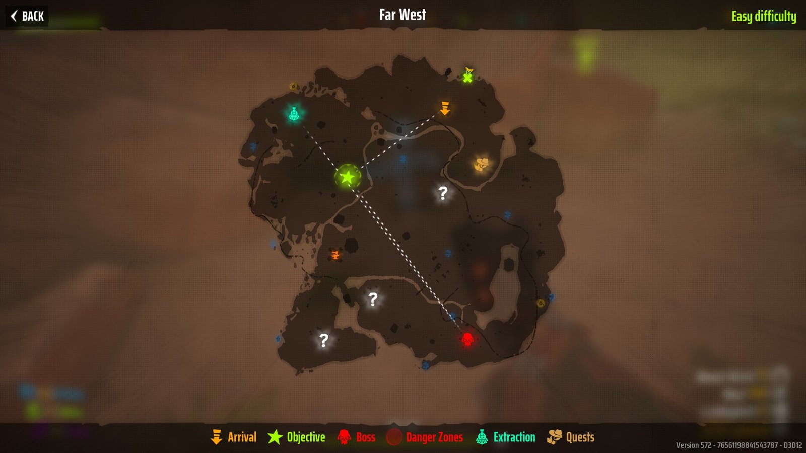 The Far West map in Far Far West marking Grave 1