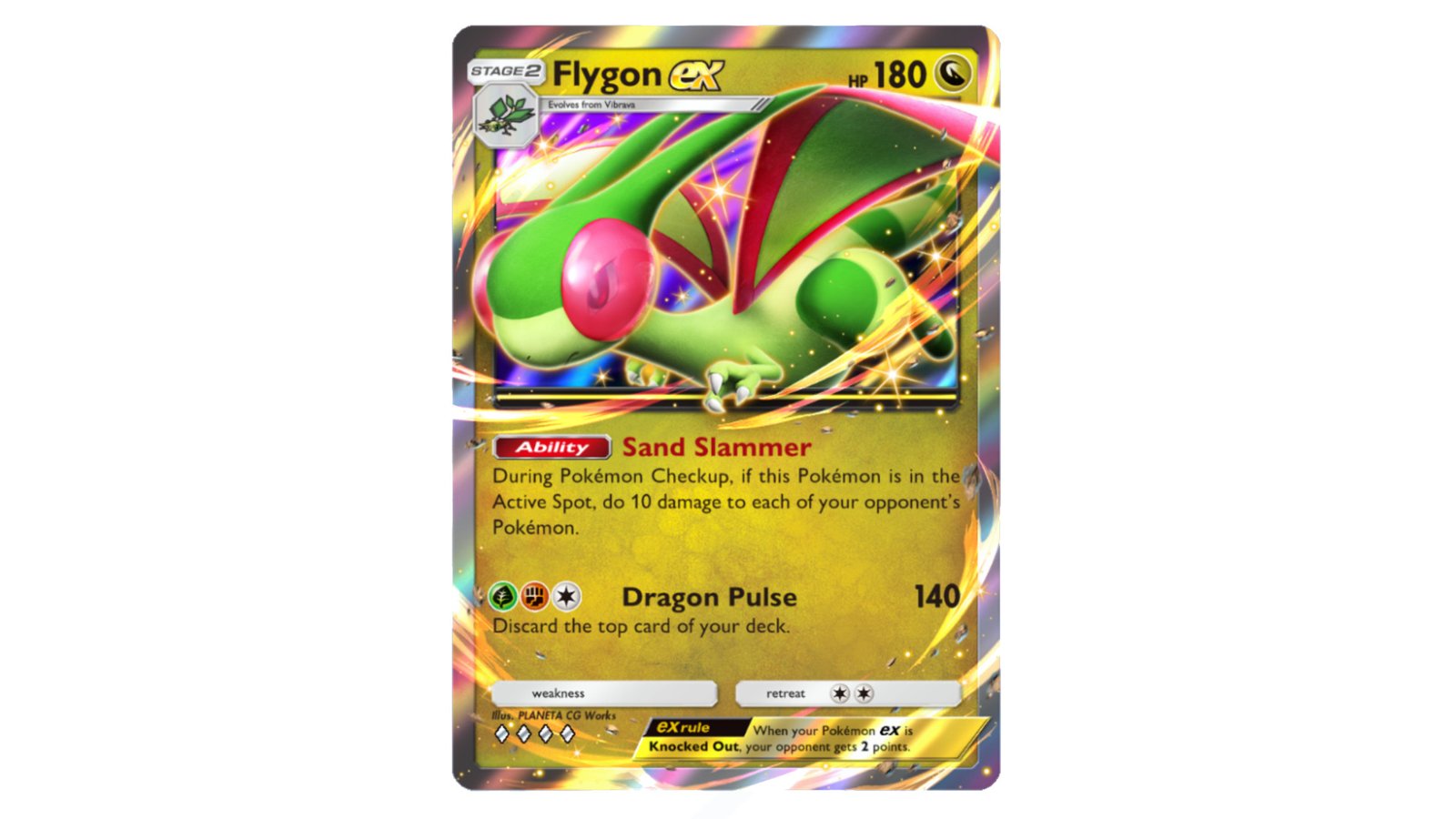 Pokemon TCG Pocket Pulsing Aura Flygon EX card
