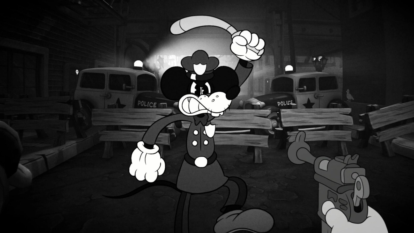 Mouse P.I. For Hire Gun Combat Against Cop