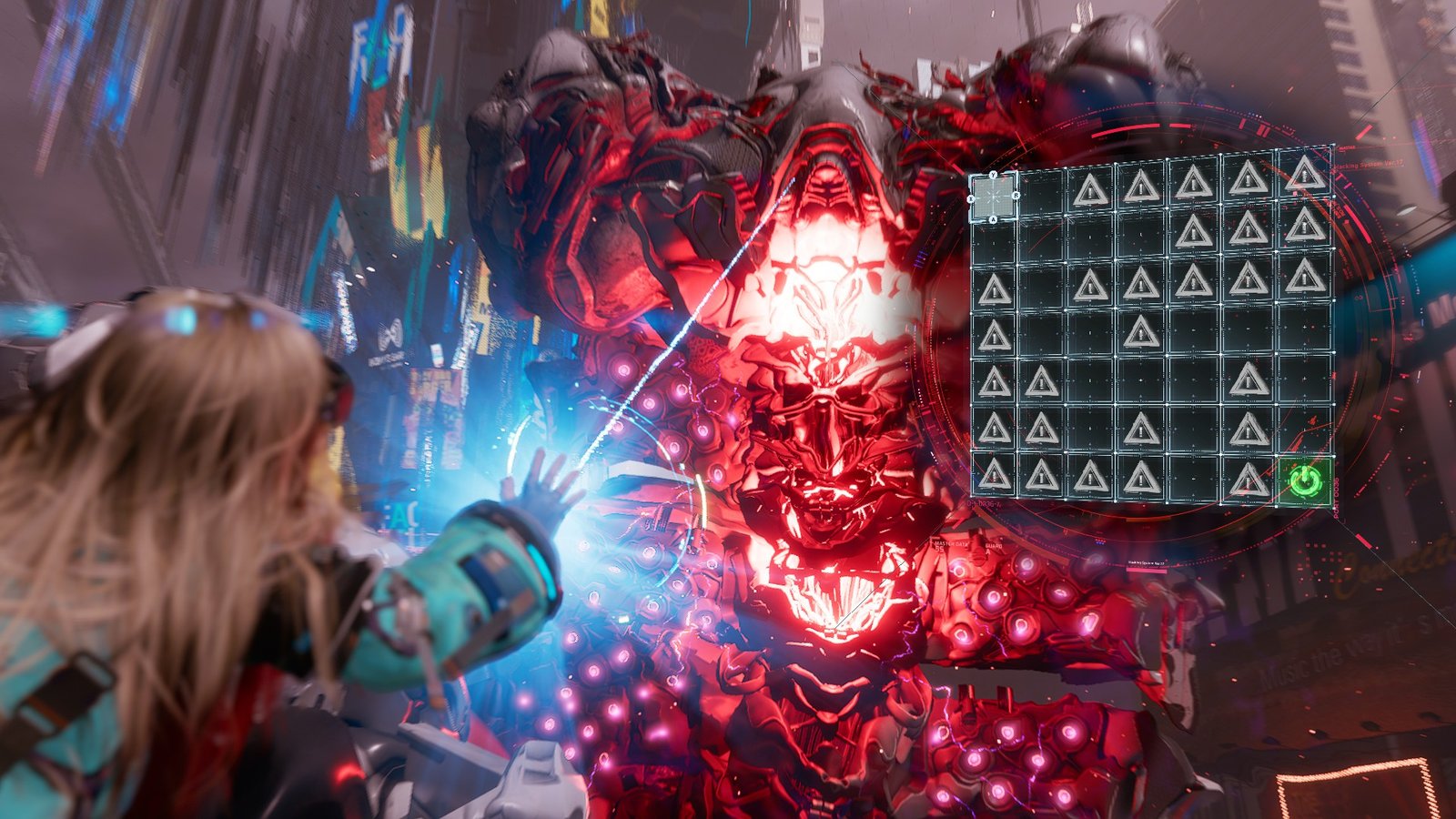 Pragmata hacking the Gigantic Bot boss