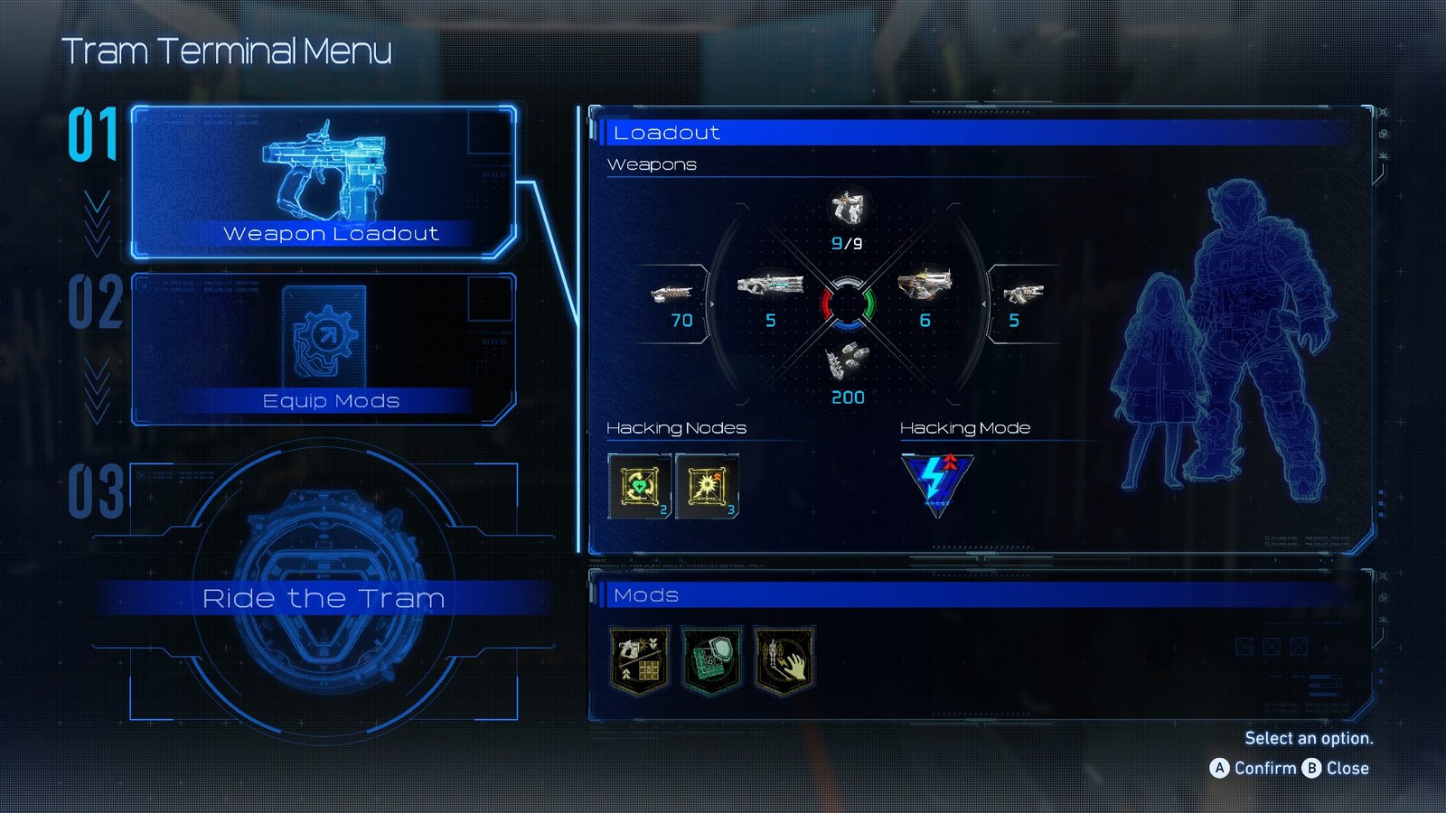 A hacking build in Pragmata