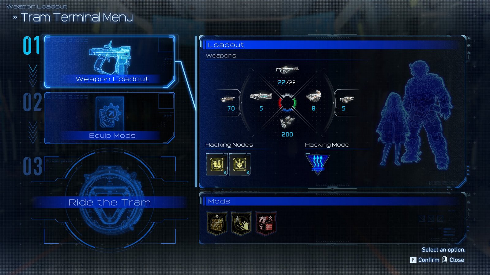 A hacking build in Pragmata