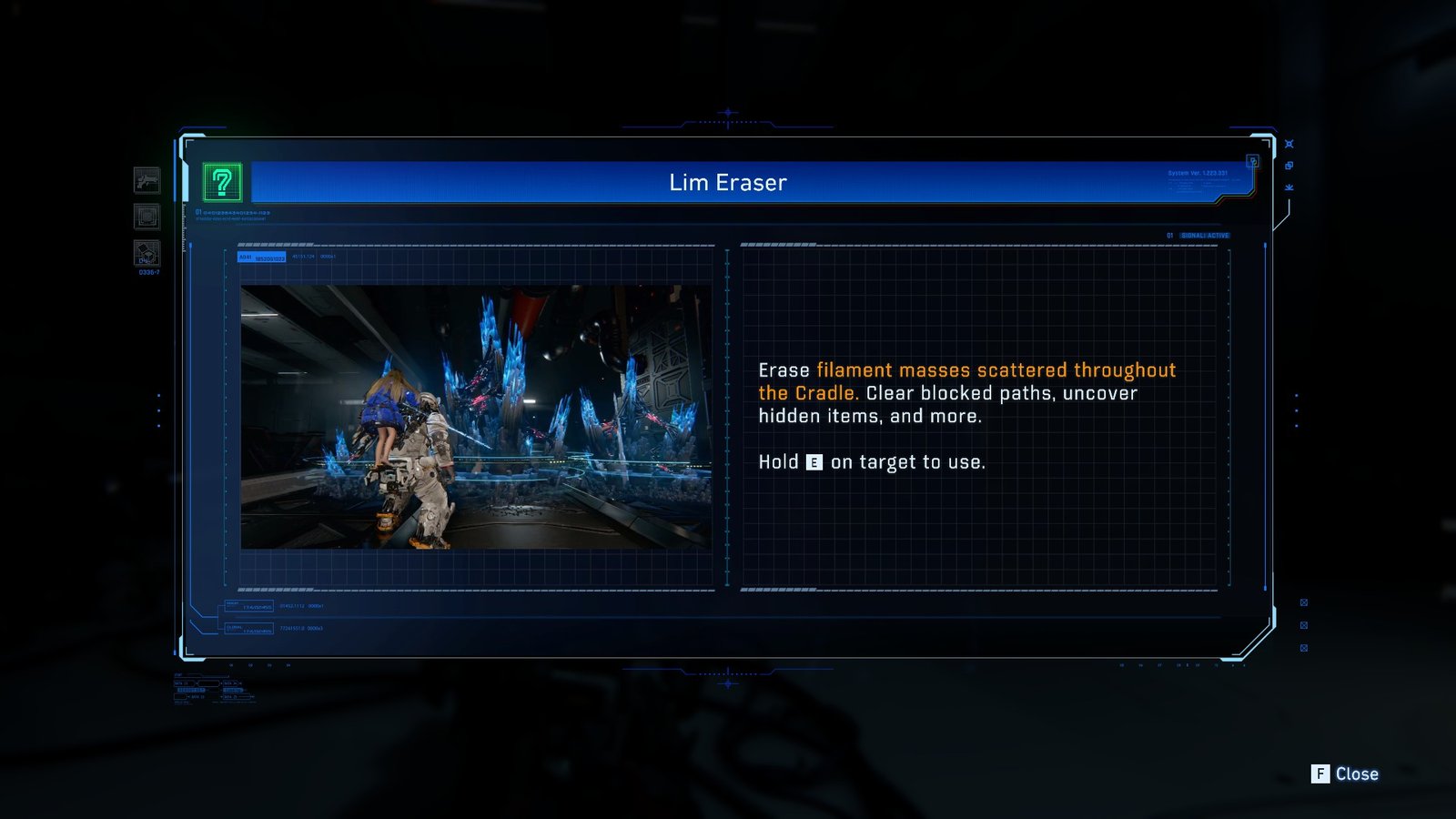 The Lim Eraser upgrade in Pragmata