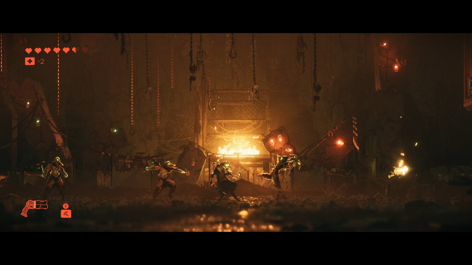 Reach fights off a gang of termites in a cave