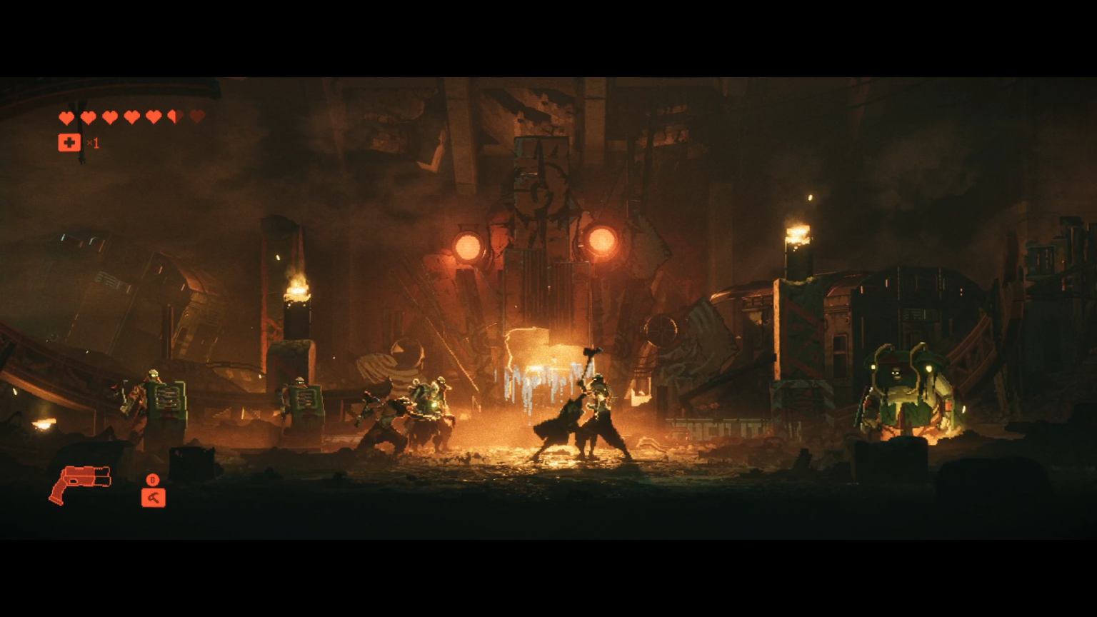 Reach fights off a group of enemies