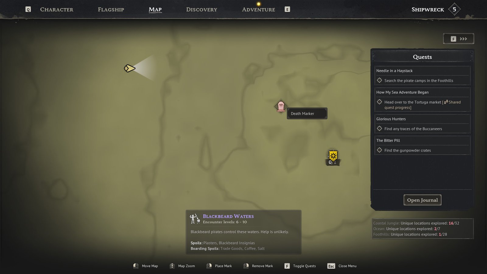 Windrose Death Marker Map