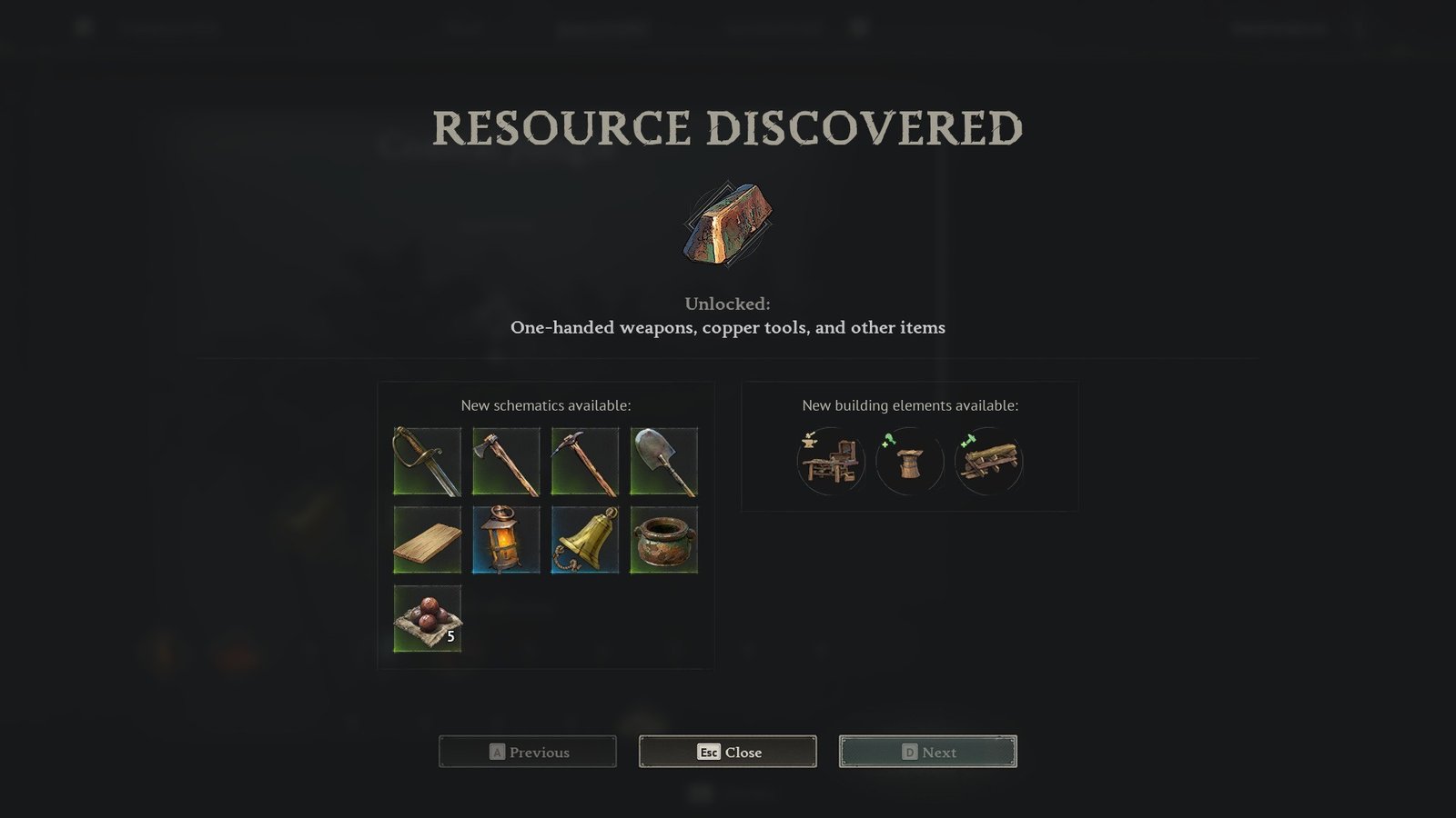 Windrose Shovel Recipe Unlock