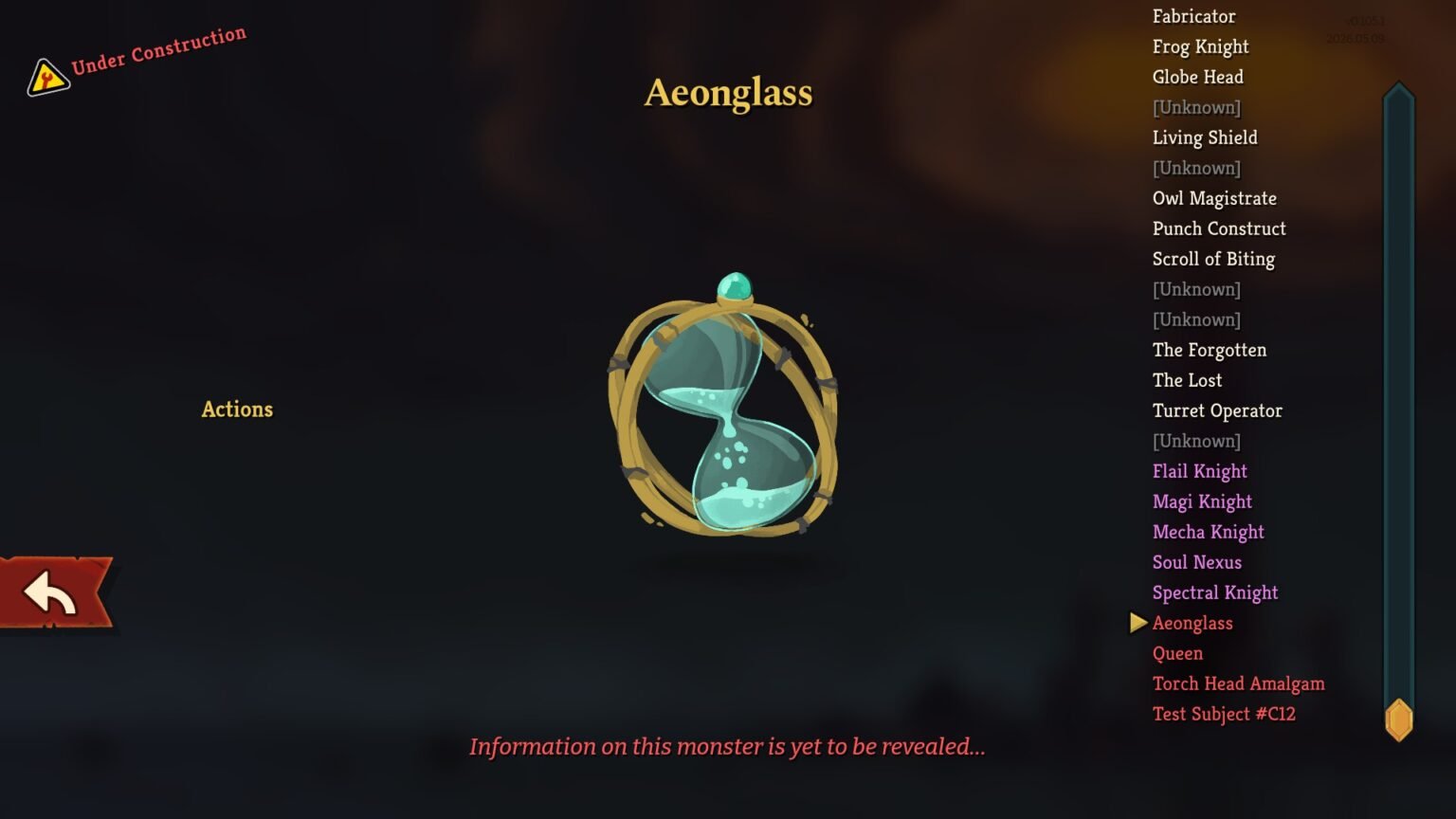 Aeonglass's entry in the Bestiary