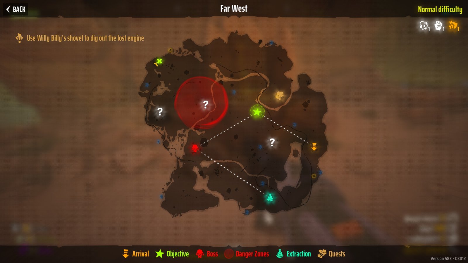 The location of Billy Willy's Shovel in Far Far West