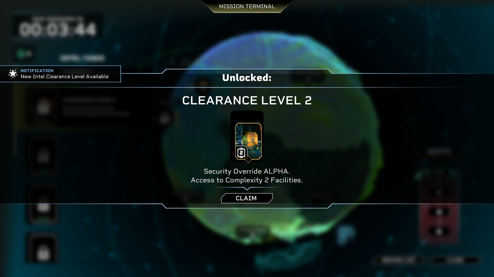 Clearance Level 2 in Rogue Core