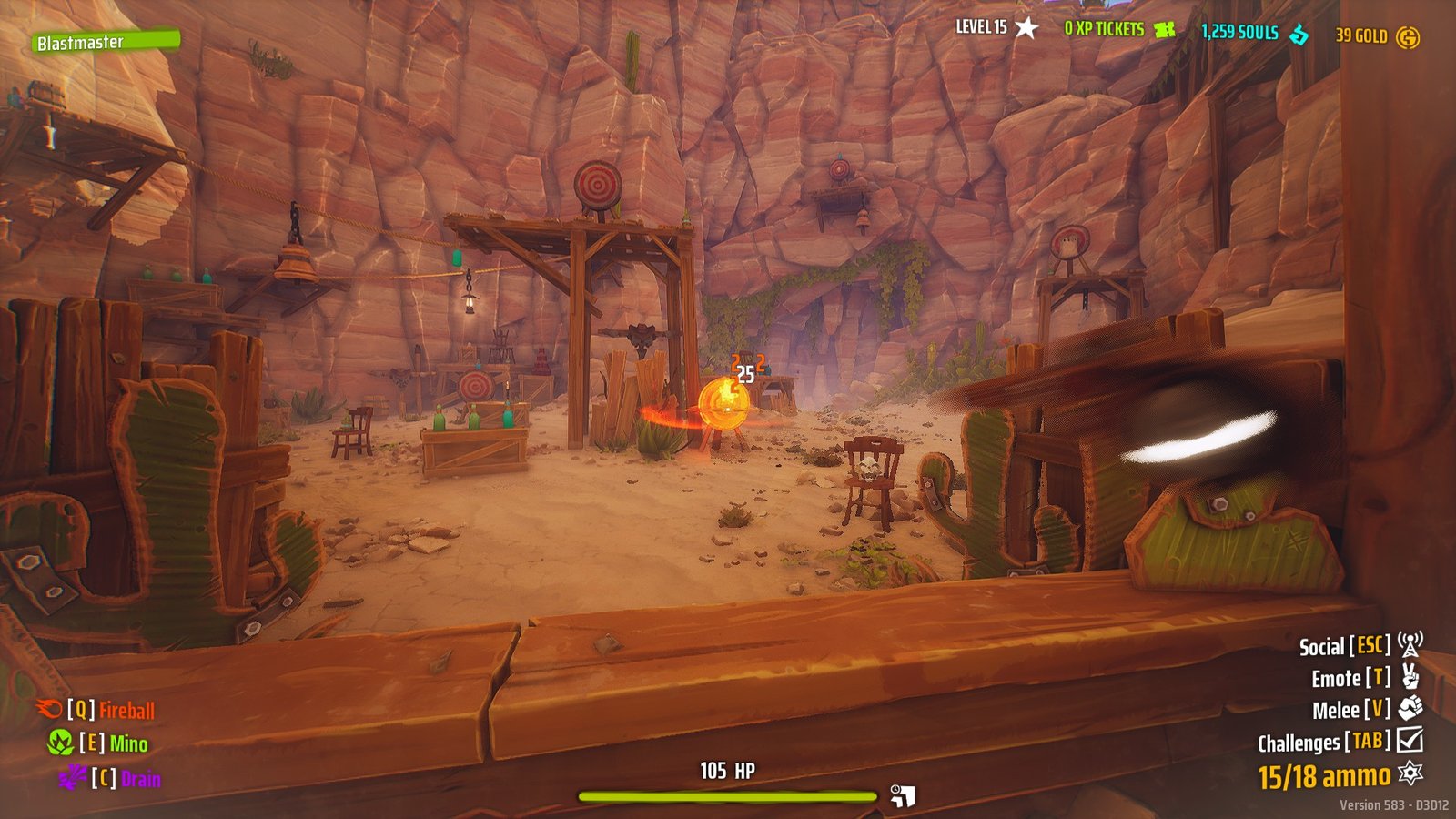 The Sheriff Star firing in the range in the Far Far West