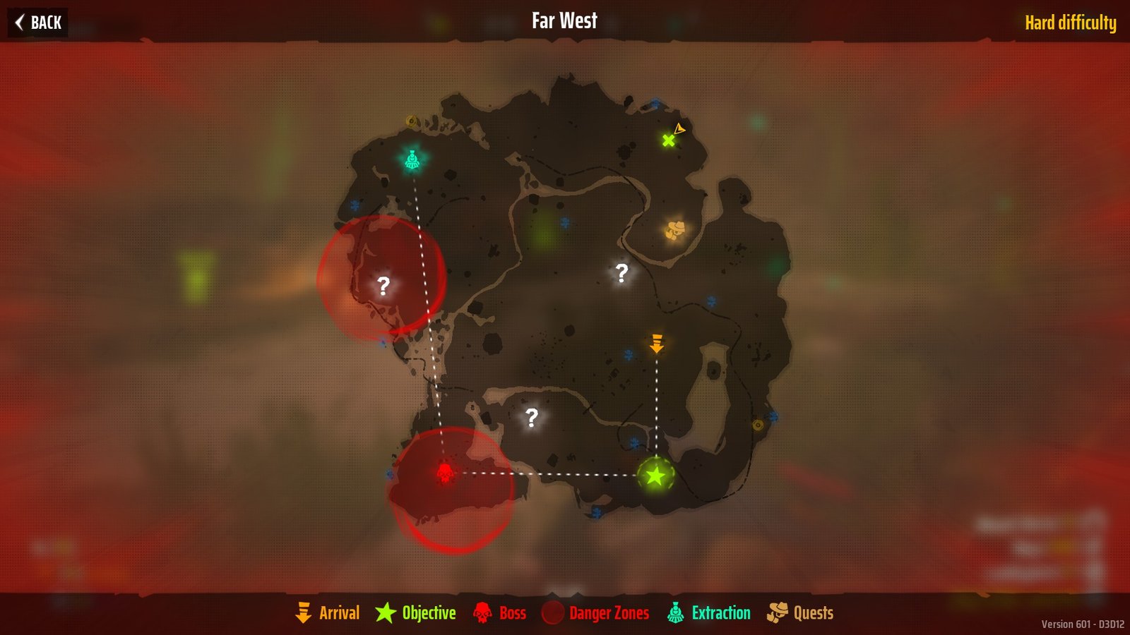 The Far West Train Wreck marked on the map