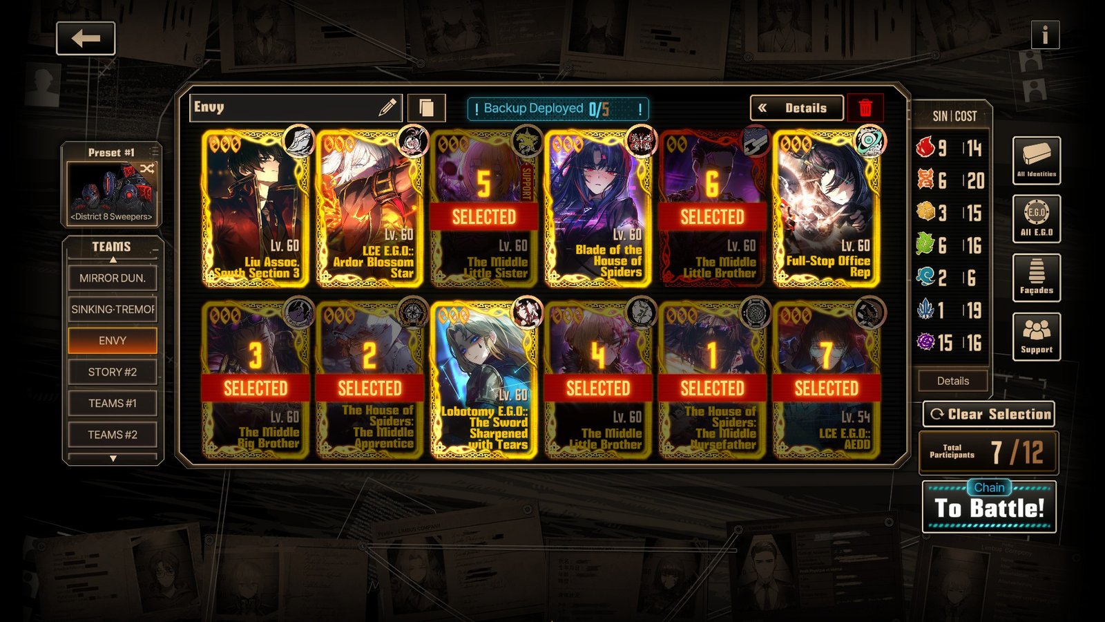 The full middle envy team
