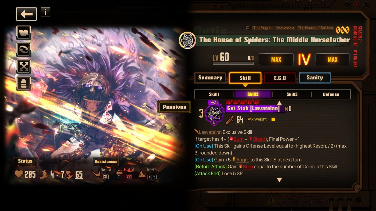 Outis's enhanced Skill 2