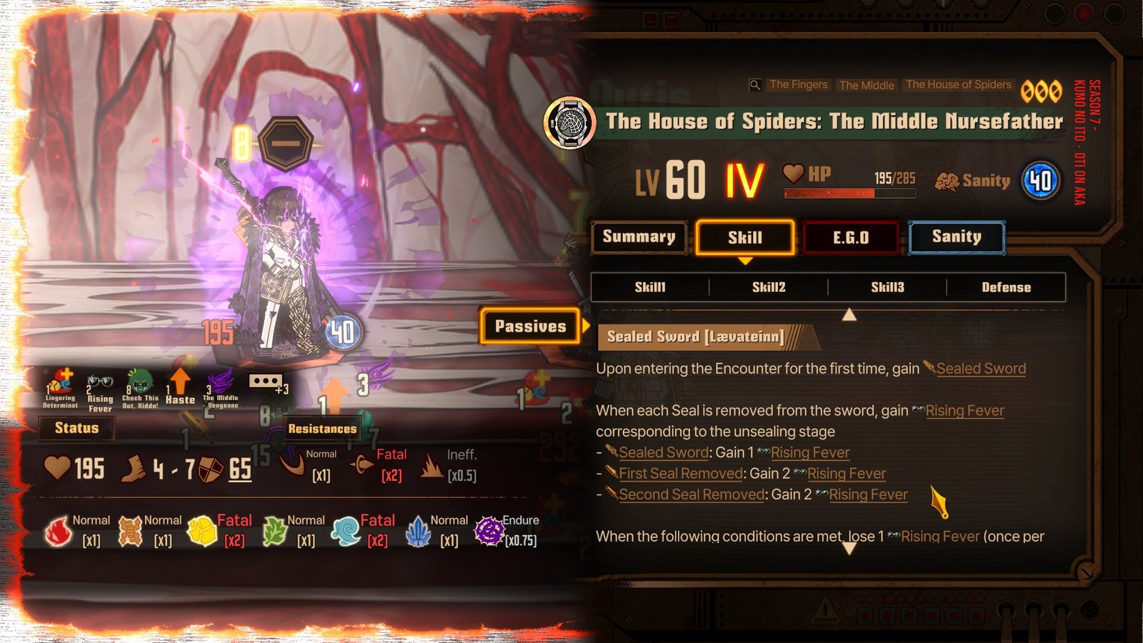 Outis's sword passive