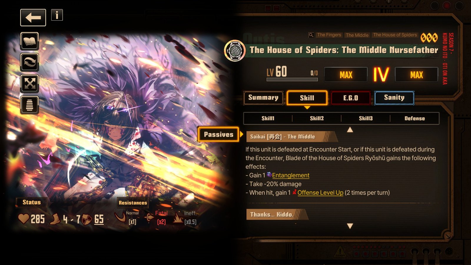Outis's Saikai passive