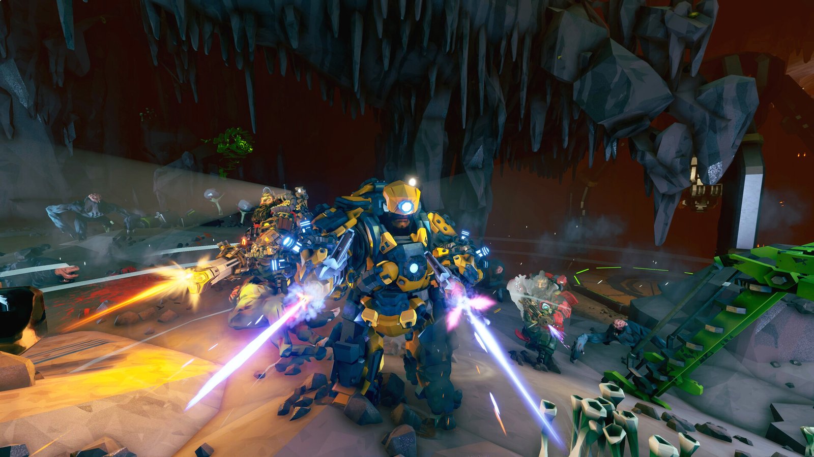 Rogue Core Guardian fighting aliens