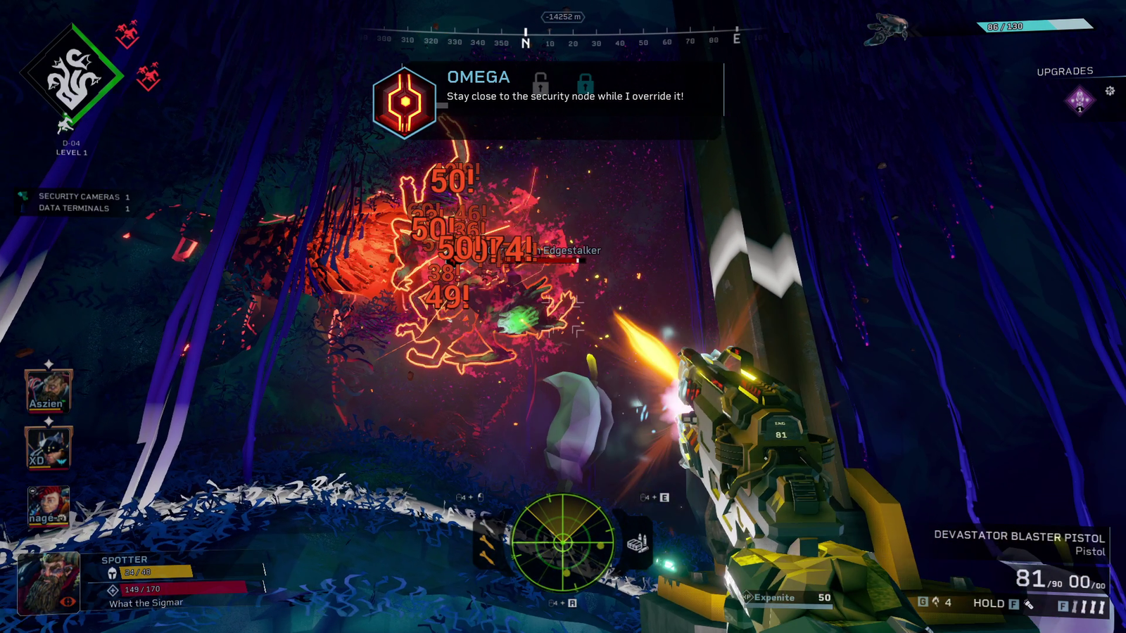 Spotter raining down crits on enemies