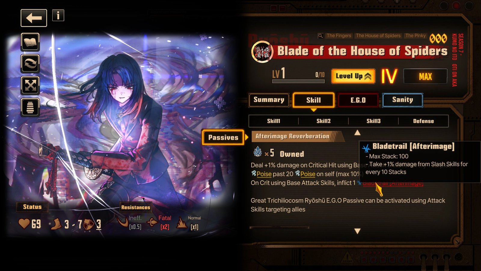 Ryoshu's Pride passive