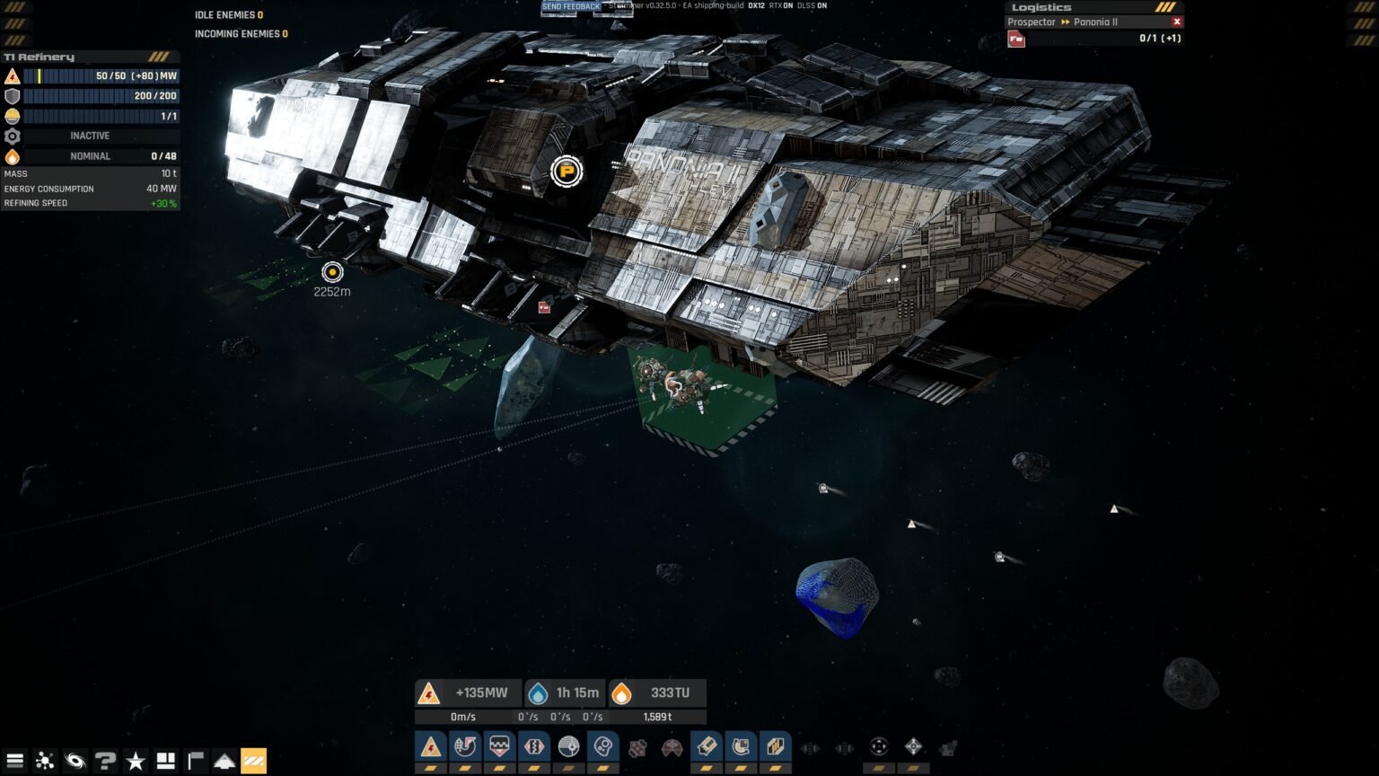 Starminer – How To Fix The Can’t Sell Path Is Blocked Issue Space station with a prospector ship docked in Starminer.