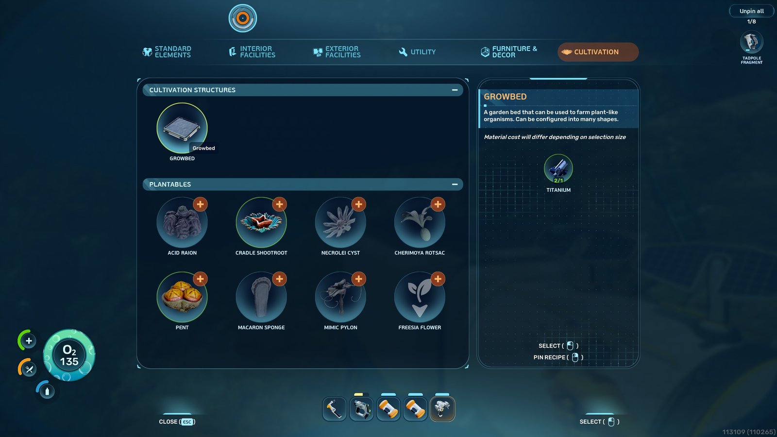 A list of placeable seeds in Subnautica 2.