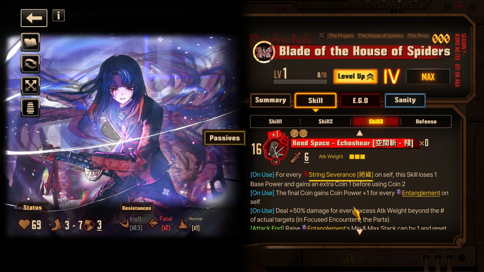 Ryoshu's skill 3-2
