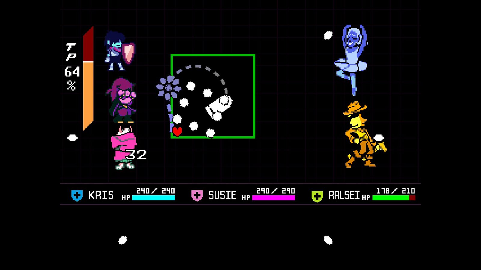 One of Yellow and Blue's attacks in Deltarune Chapter 5