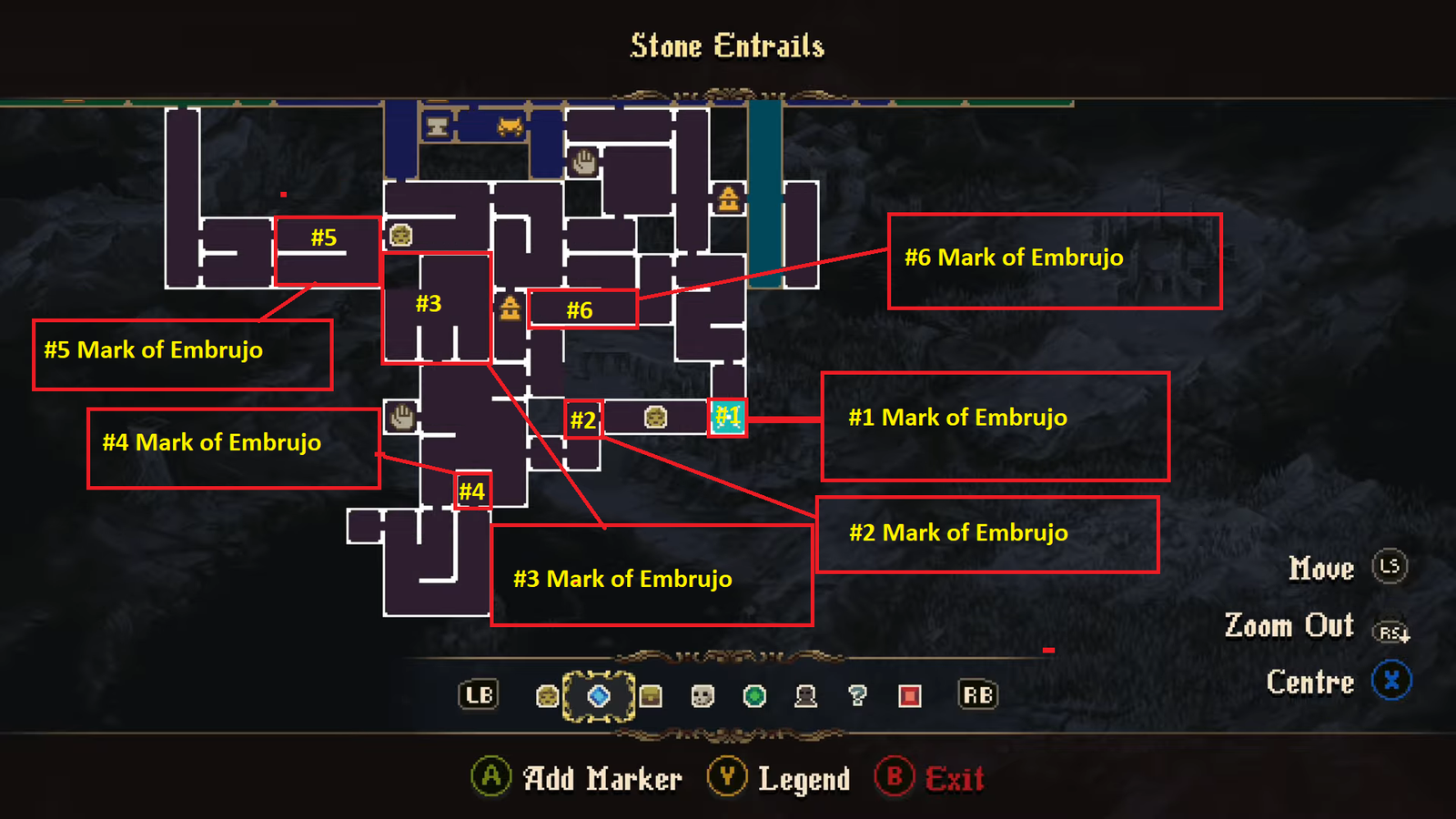 Blashemous 2 All Mark of Embrujo in Stone Entrails