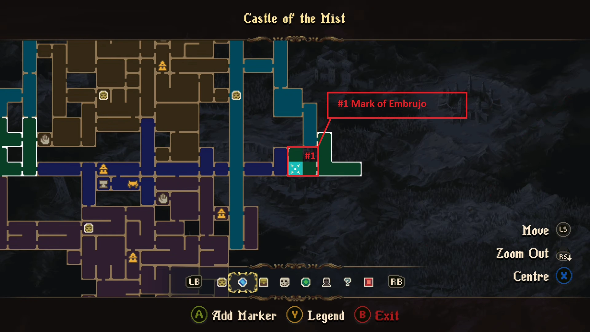 Blashpemous 2 All Mark of Embrujo in the Castle of the Mist