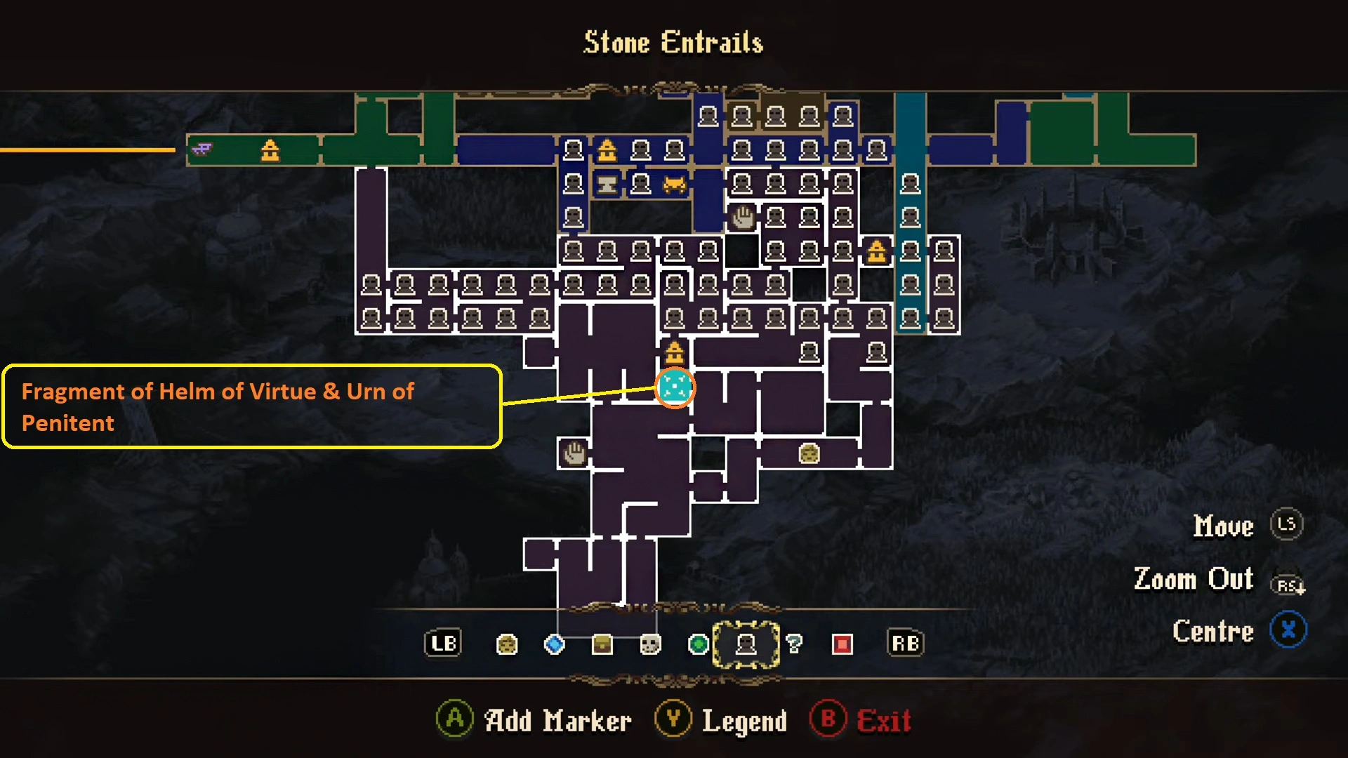 Blasphemous 2 Stone Entrails Map