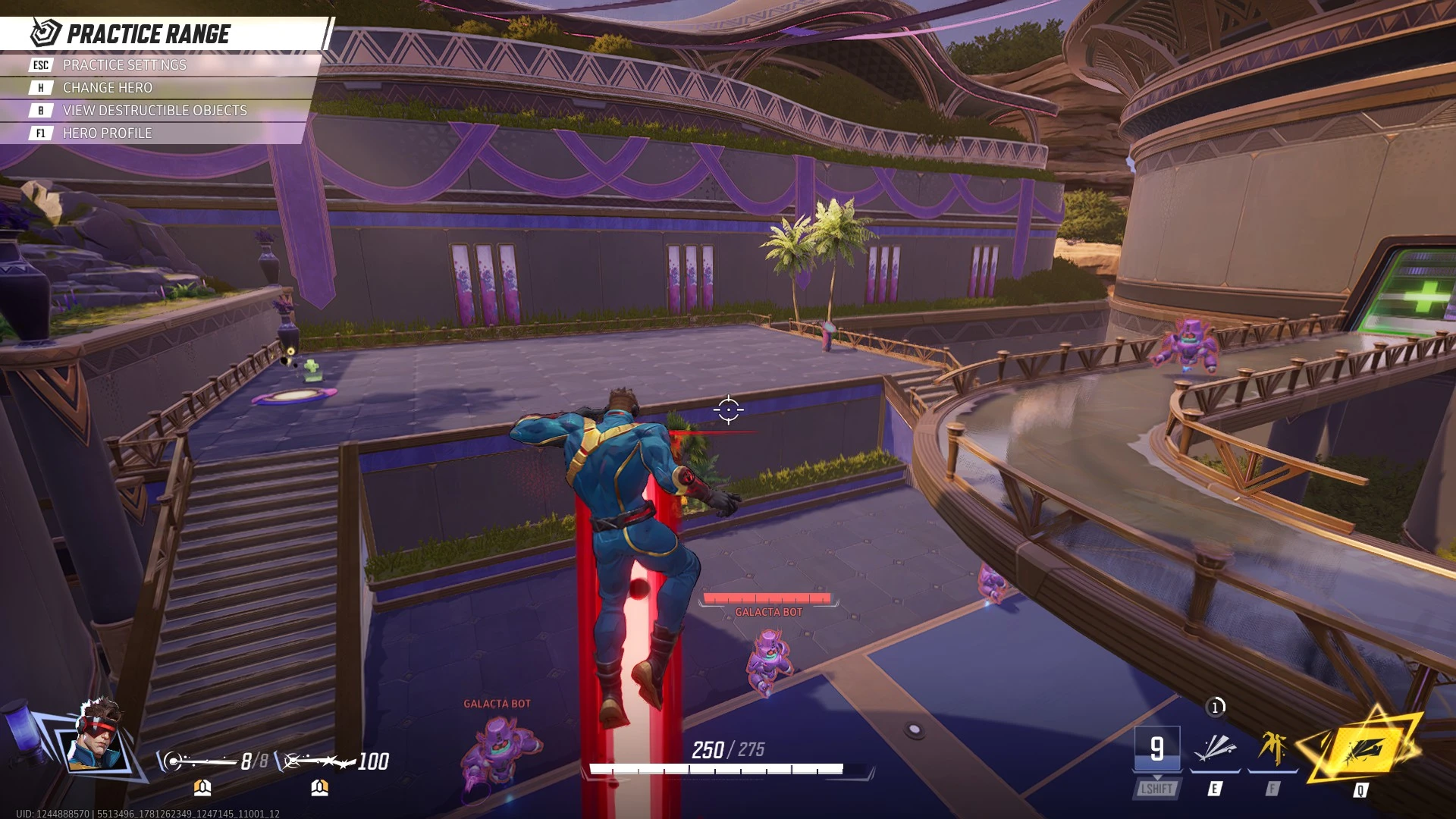 Cyclops flying straight up in Marvel Rivals