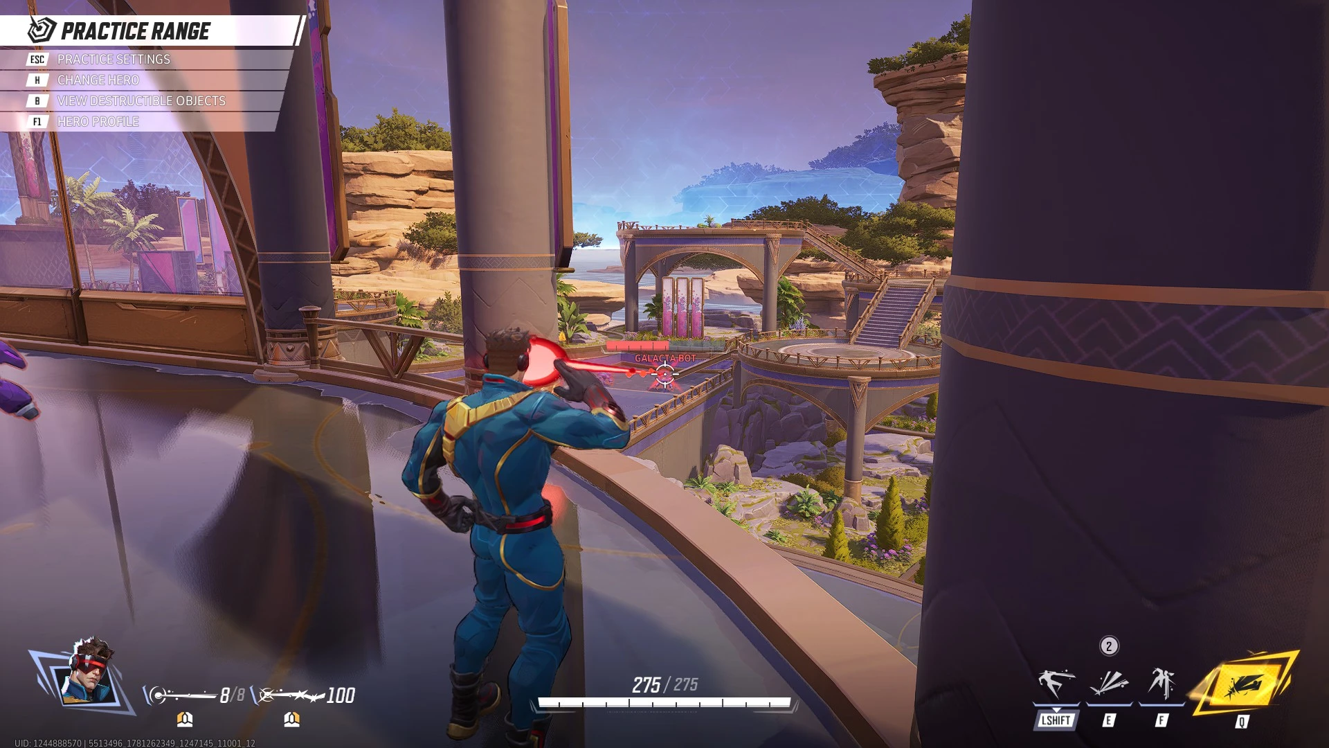 Cyclops wild range via his primary fire in Marvel Rivals