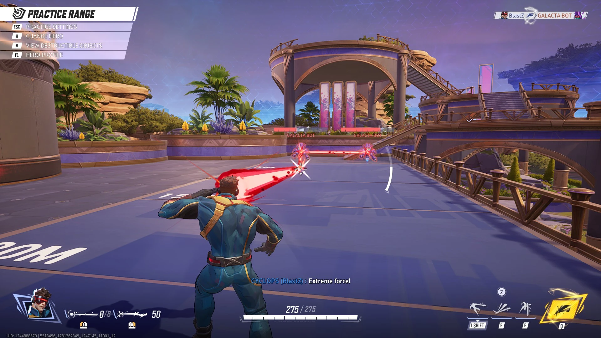 Cyclops beam in Marvel Rivals