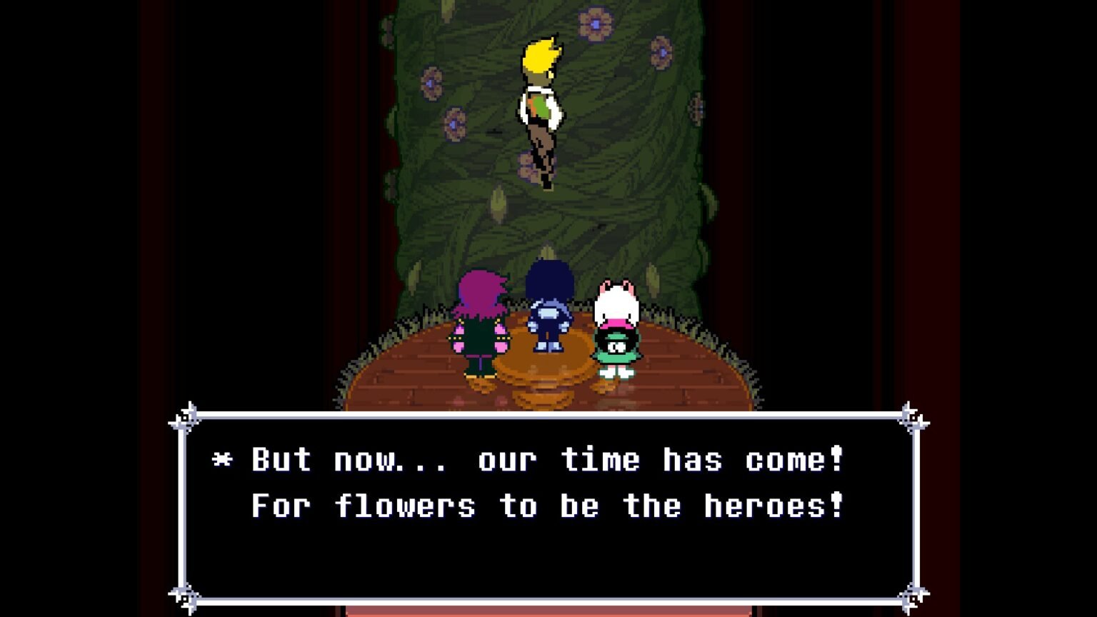 The start of the Flowery Boss fight