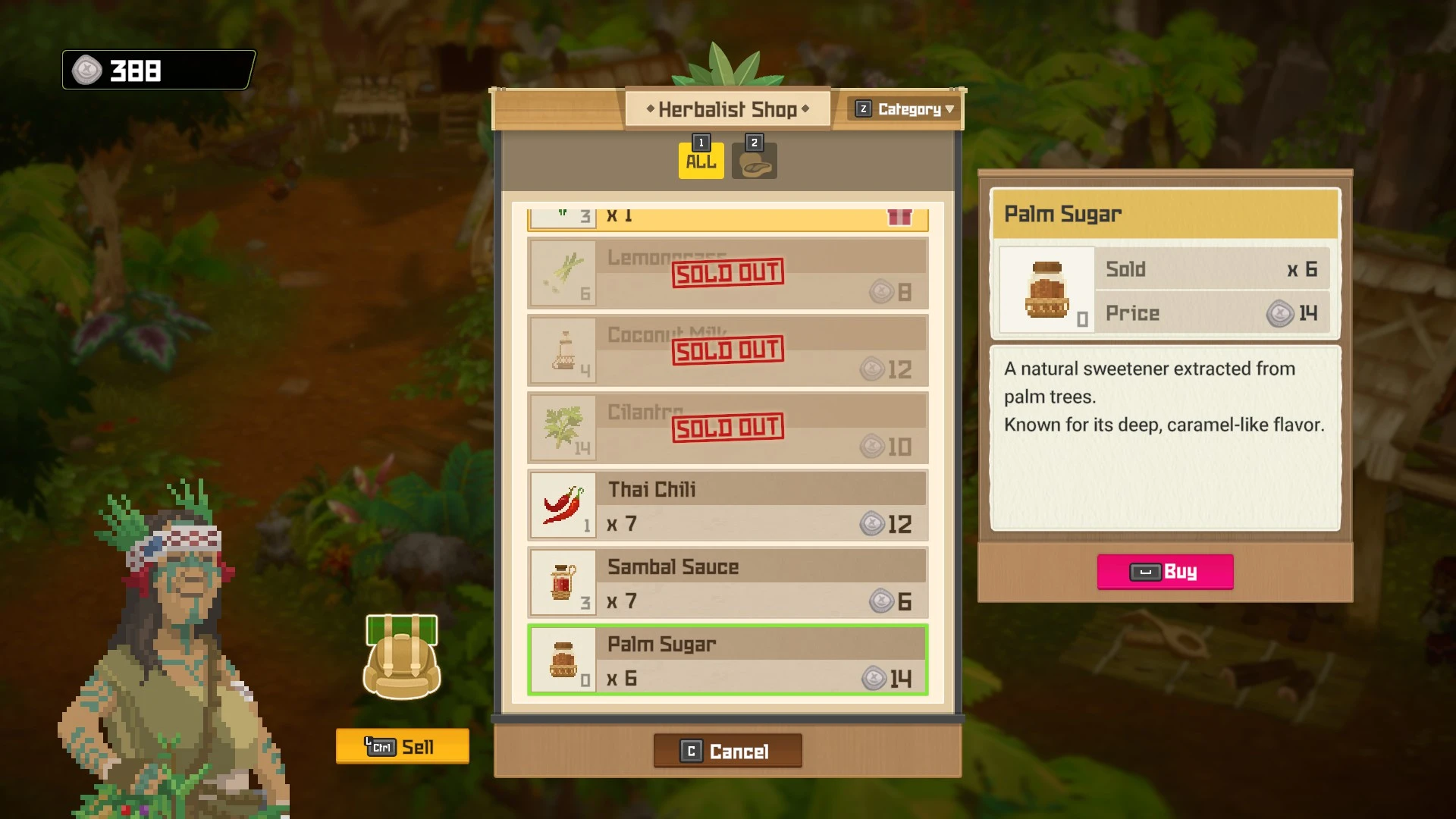Herbs and Spices collection in Dave the Diver