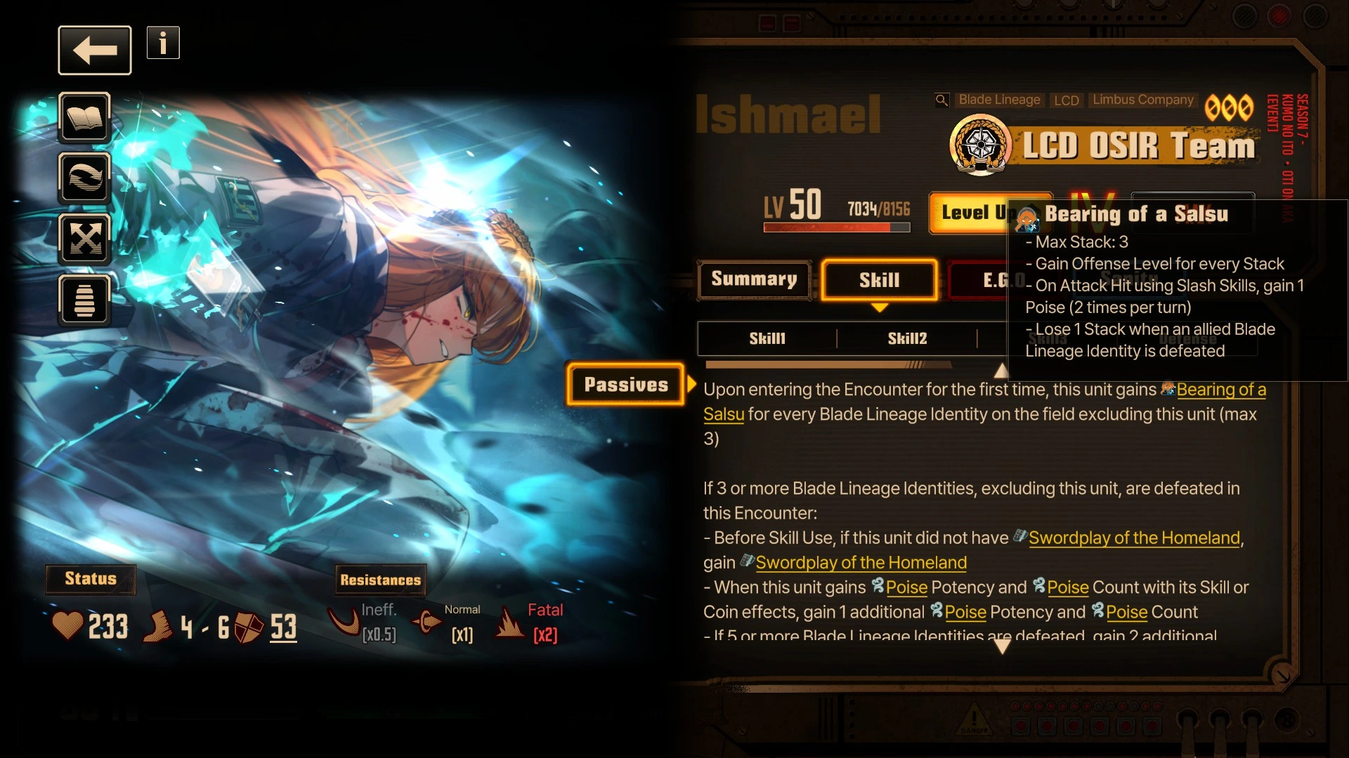 Ishmael's second passive