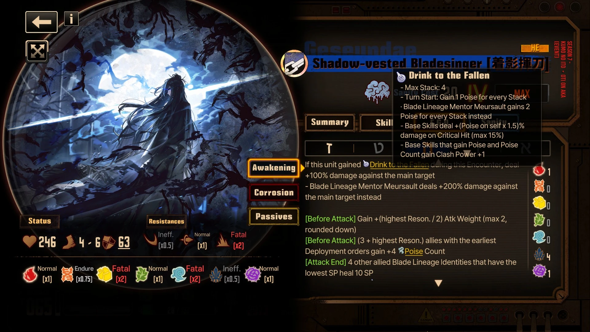 Shadow-vested Bladesinger's EGO Passive