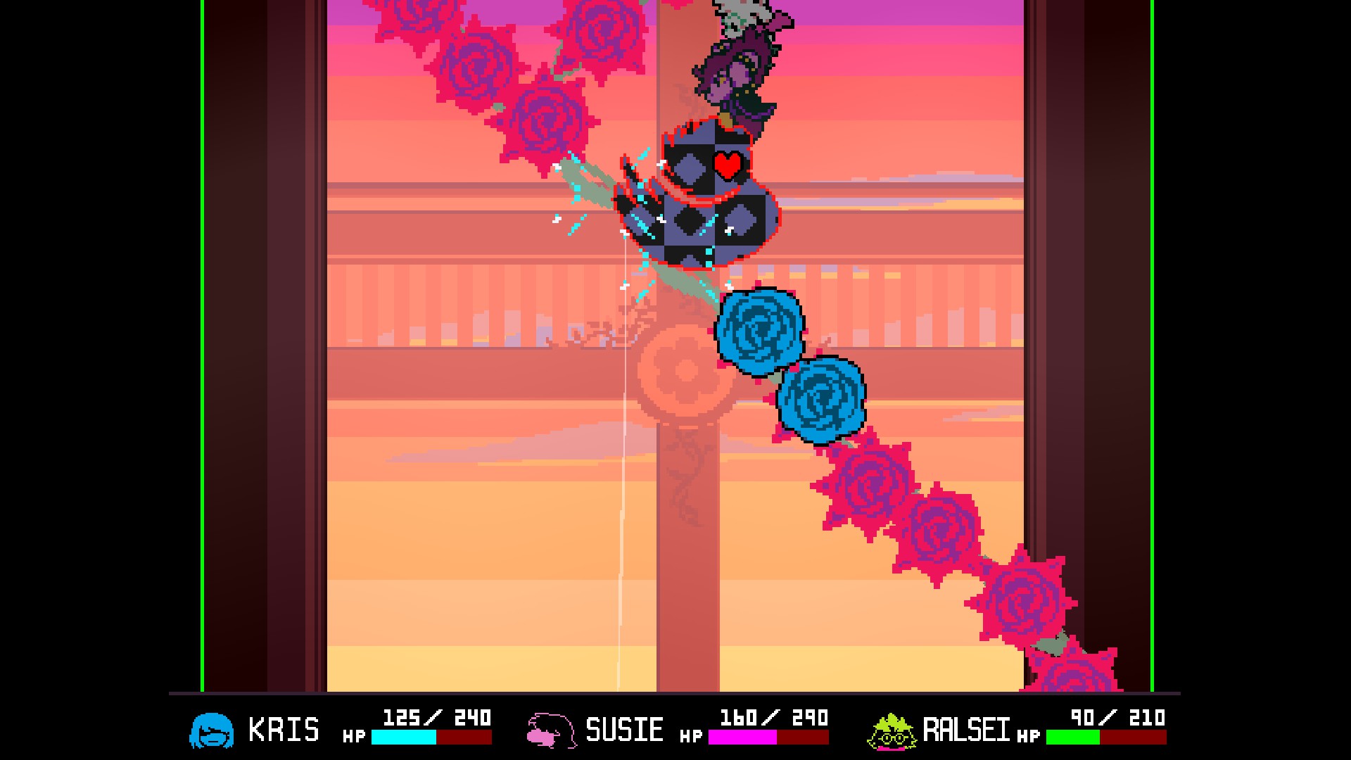 falling towards the secret boss